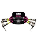 ERNIE BALL (6051) 6" ANGLE / ANGLE PATCH CABLE 3 - PACK - WHITE