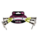ERNIE BALL (6051) 6" ANGLE / ANGLE PATCH CABLE 3 - PACK - WHITE