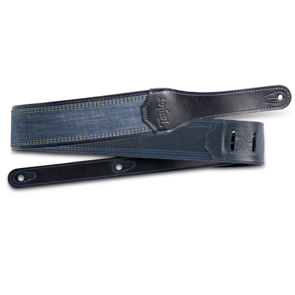 TAYLOR Blue Denim Guitar Strap Navy 2.5"
