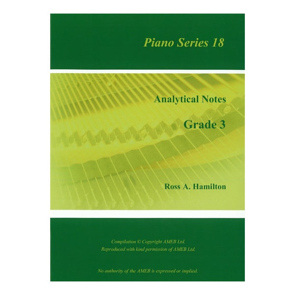 AMEB Analytical Notes Piano Series 18 Gr 3 - Ross Hamilton