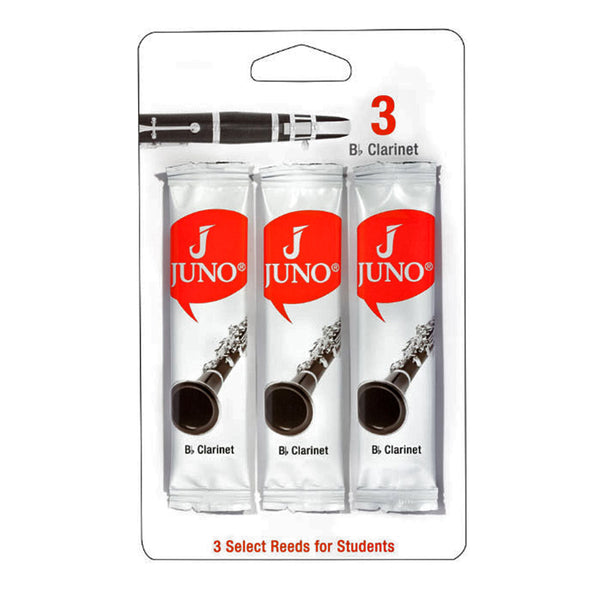 JUNO B Flat Clarinet Reeds - Grade 3.0 - 3 Pack