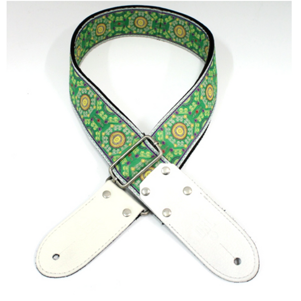 DSL 2 INCH Jacquard Webbing Guitar Strap SAL GREEN