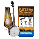 BRYDEN 5-STRING BANJO PACK - TOBACCO SUNBURST