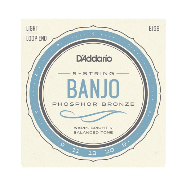 D'ADDARIO EJ69 Banjo Strings 5-String 09-20 Gauge