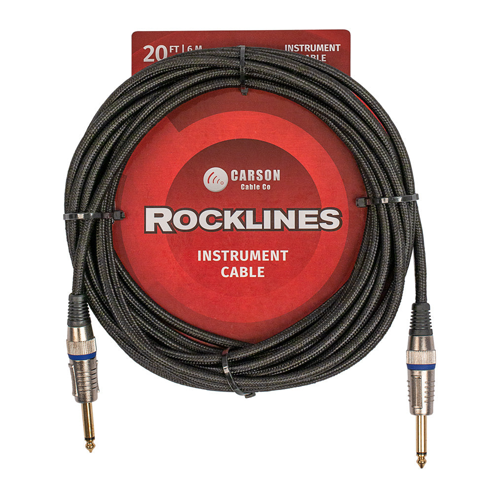 Parcarson Instrument CARSON 20ft Braided Instrument Cable
