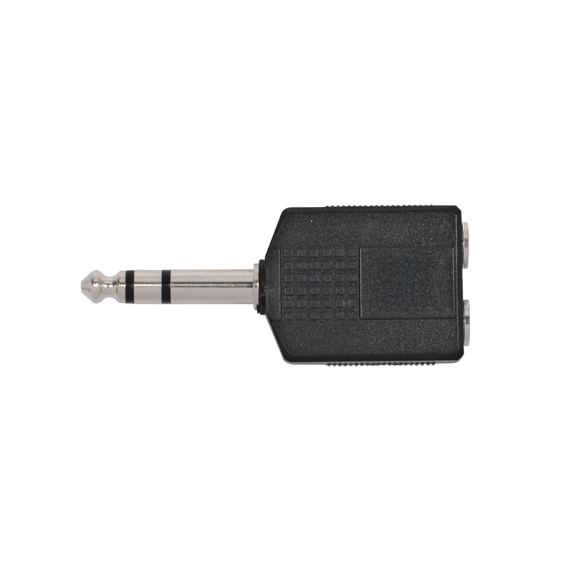 CARSON ADAPTER 6.3 STEREO JACK (M) TO 2 X 6.3 STEREO SOCKET (F)