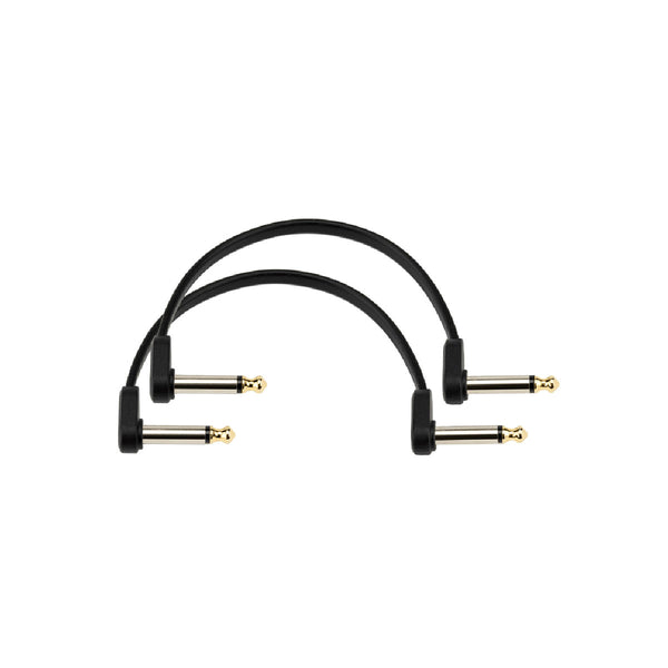 D'ADDARIO 6in Offset Flat Patch Cables 2 Pack