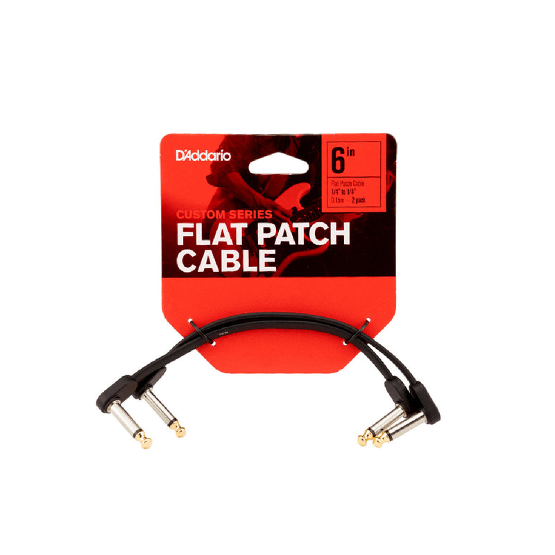 D'ADDARIO 6in Flat Patch Cables 2 Pack