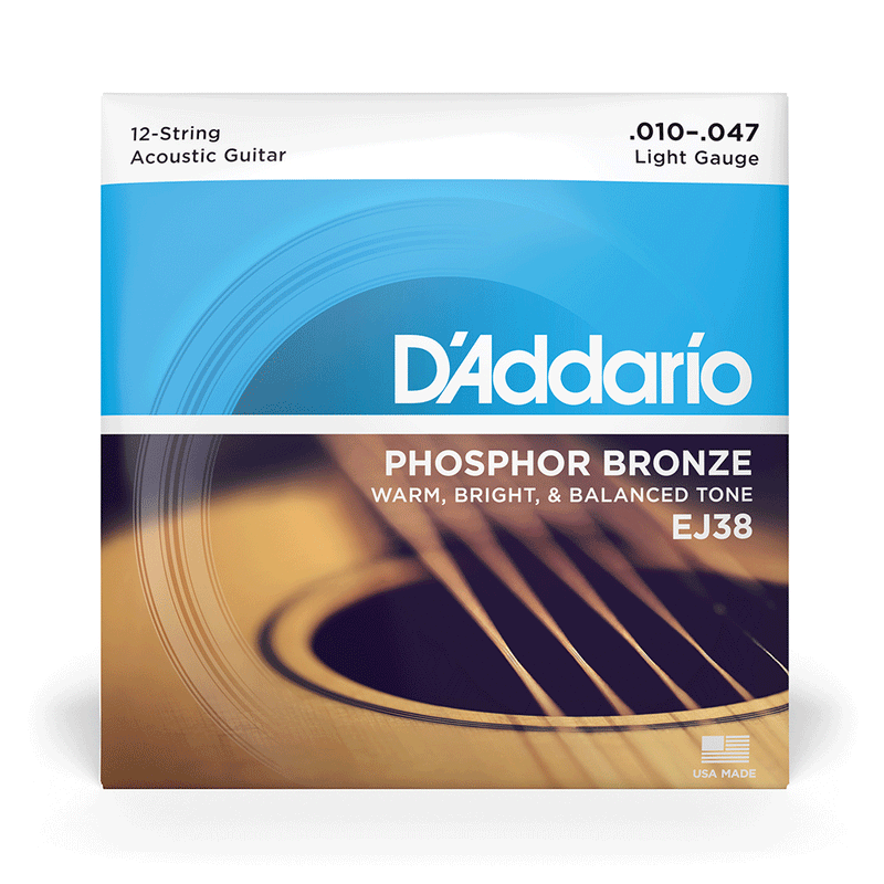 DADDARIO EJ38 – 12 STRING Acoustic Guitar Set Phosphor Bronze-Main