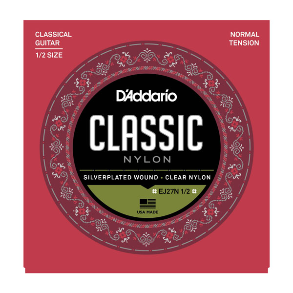 D'ADDARIO EJ27N Nylon Classical Strings - 1/2 Size