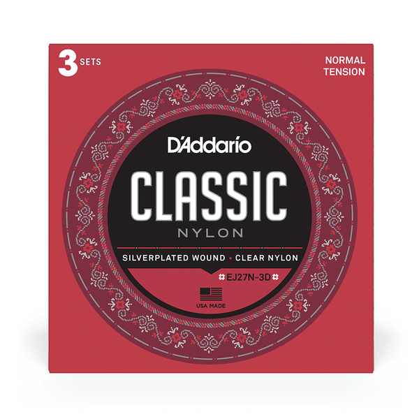 D’Addario EJ27N- 3D 3 Pack Classical Guitar Strings-Main