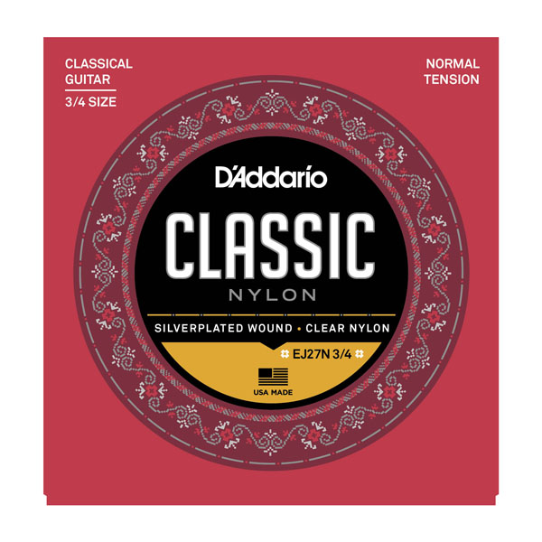 D'ADDARIO EJ27N Nylon Classical Strings - 3/4 Size