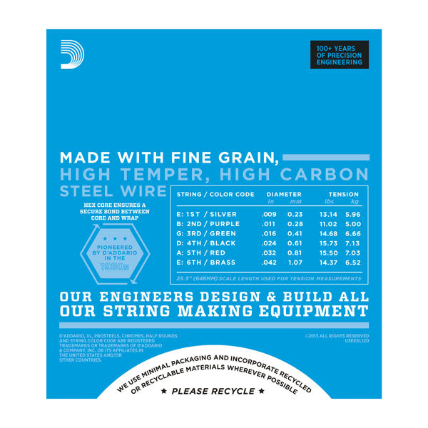 D'ADDARIO EXL120 Super Light Electric Strings 9-42 Gauge