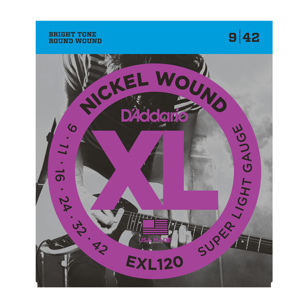 D'ADDARIO EXL120 Super Light Electric Strings 9-42 Gauge