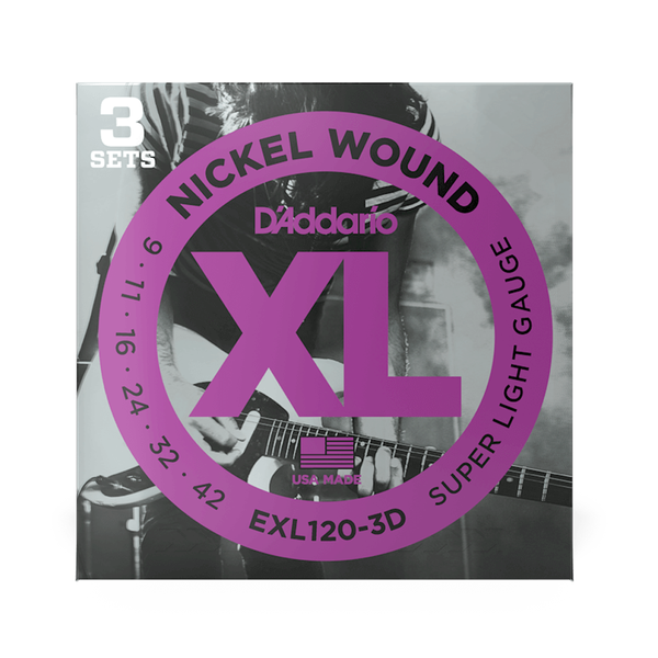 D'ADDARIO EXL120 Super Light 09-42 Gauge 3 Pack