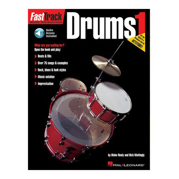 HAL LEONARD FASTTRACK DRUMS BK 1 BK/CD