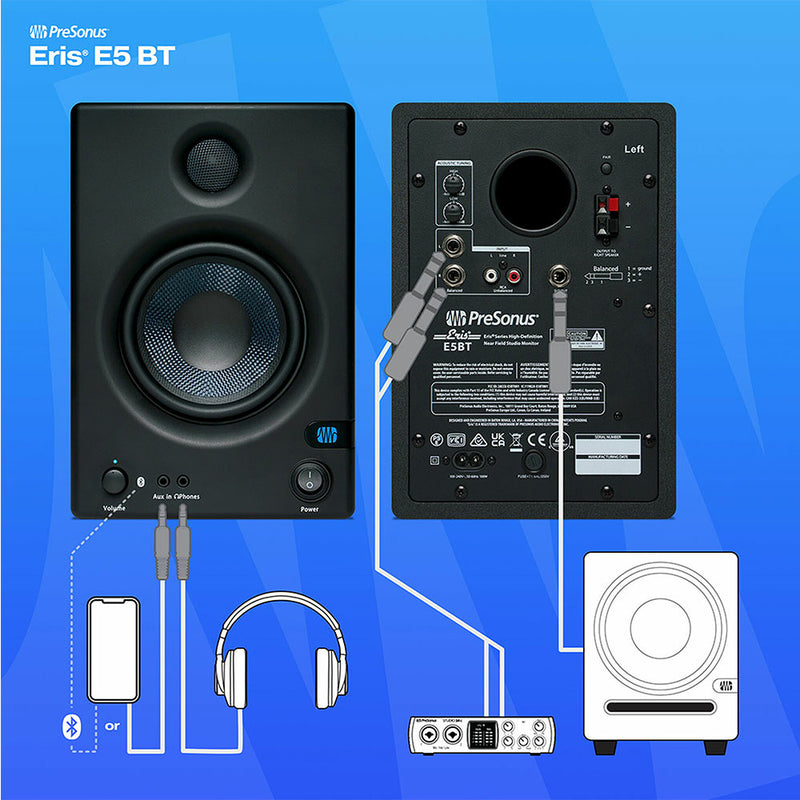 PRESONUS  ERIS E5BT Bluetooth Monitors - Pair