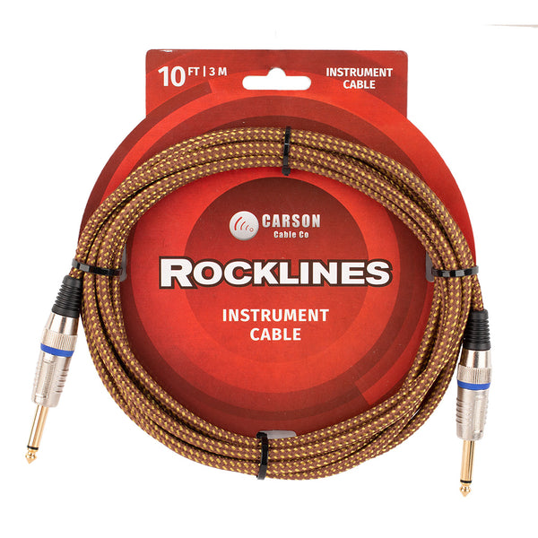 ROCKLINES 10ft Braided Cable - Vintage Tweed