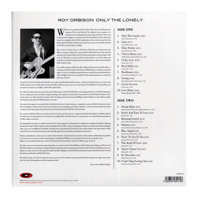 Roy Orbison - Only The Lonely LP (180g)