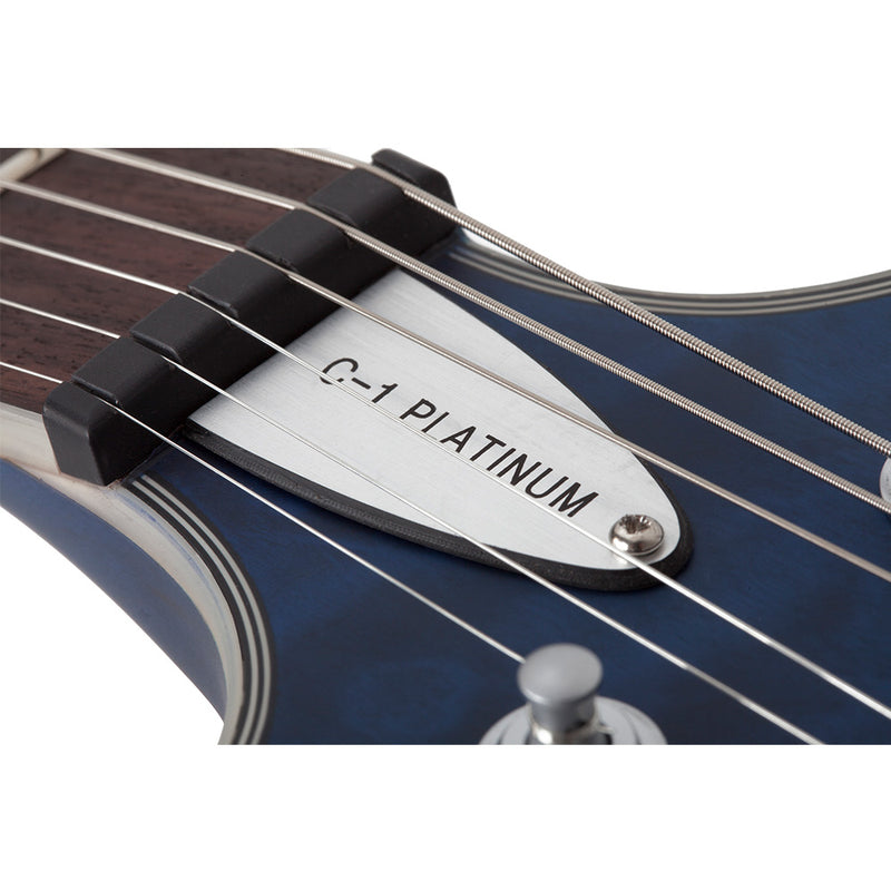 SCHECTER C-1 Platinum - See Thru Midnight Blue