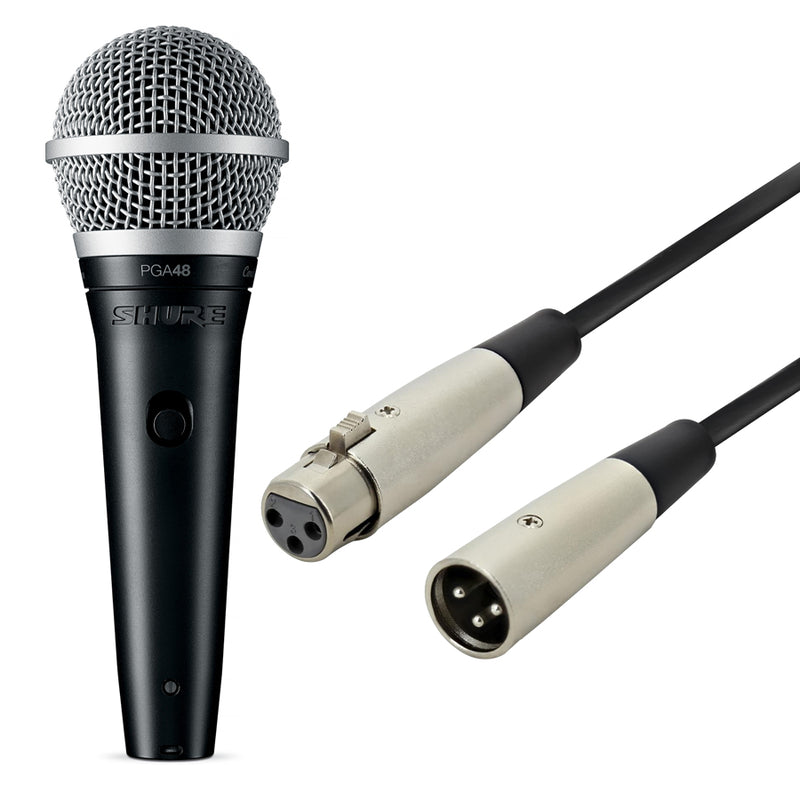 SHURE PGA48 CARDIOID DYNAMIC VOCAL MIC W/ON-OFF SWITCH