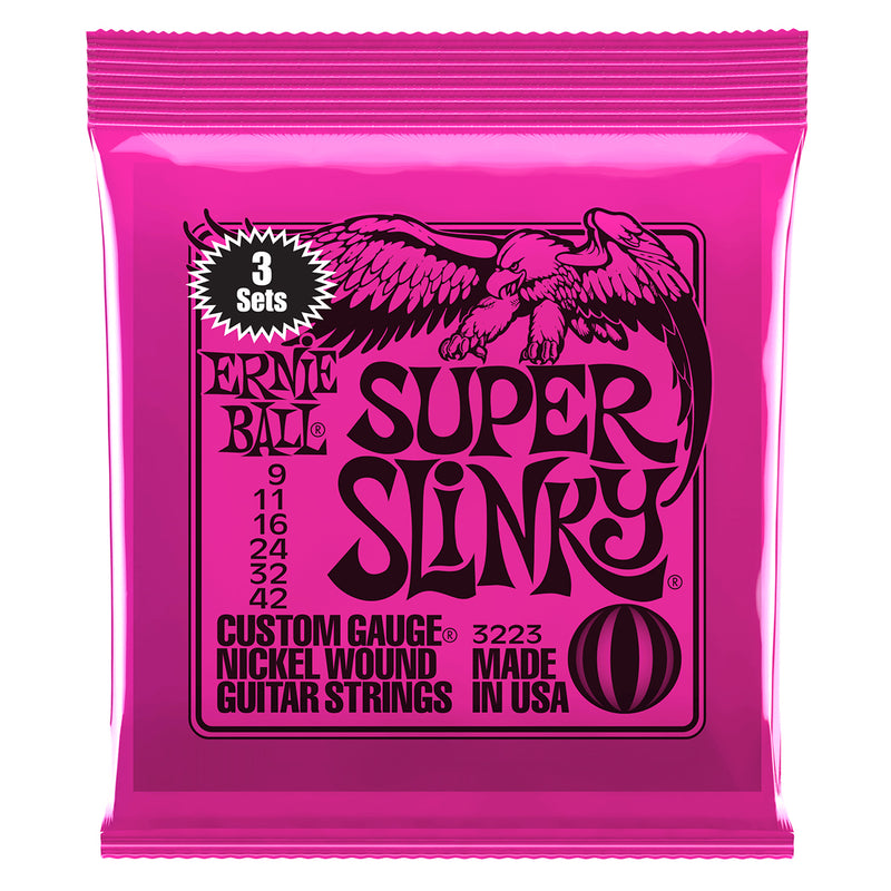 ERNIE BALL Super Slinky 9-42 Gauge 3 Pack