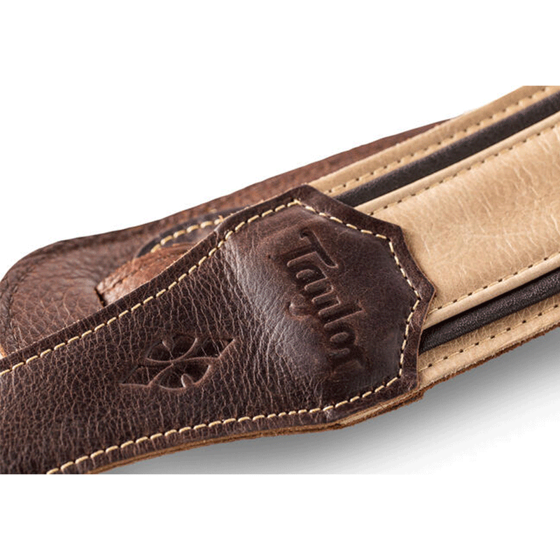 TAYLOR Strap - Reflections Spruce Ebony 2.5 Inch-Logo