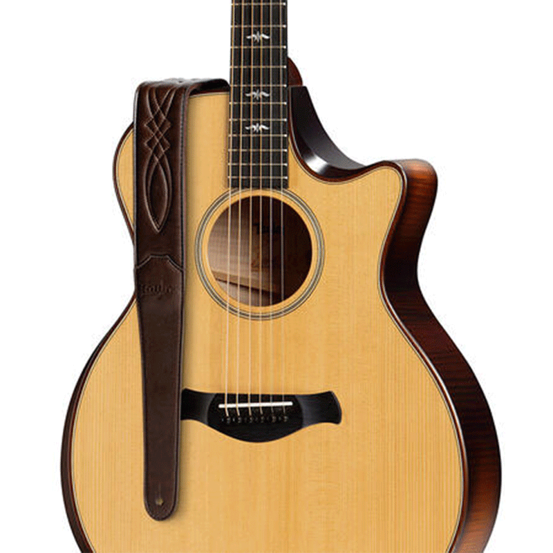 TAYLOR Strap - Vegan Leather Choc Brown 2 Inch-Guitar