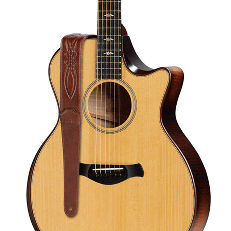 TAYLOR Strap - Vegan Leather Med Brown 2 Inch-Guitar