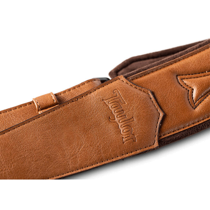 TAYLOR Strap - Vegan Leather Tan 2.75 Inch -Logo