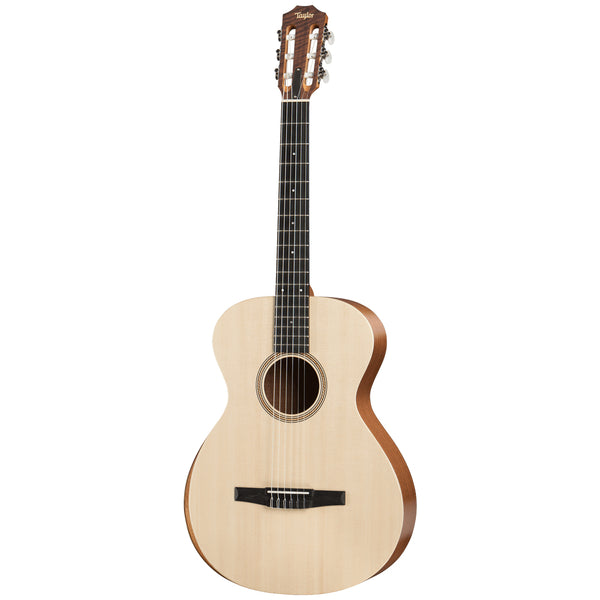 Taylor Academy A12e-N Nylon Grand Concert acoustic-electric guitar with Lutz spruce top, available at Coleman's Music in Melbourne, Australia.
