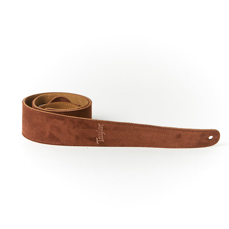 TAYLOR Strap Embroidered Chocolate Brown Suede 2.5 Inch