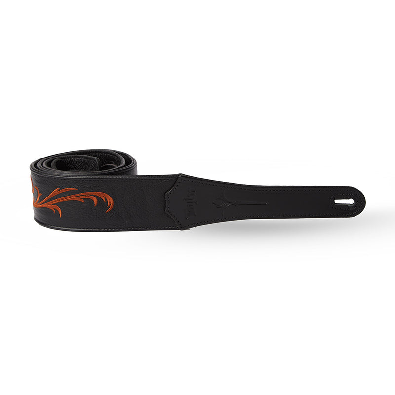 TAYLOR Nouveau Strap Black Leather 2.5"