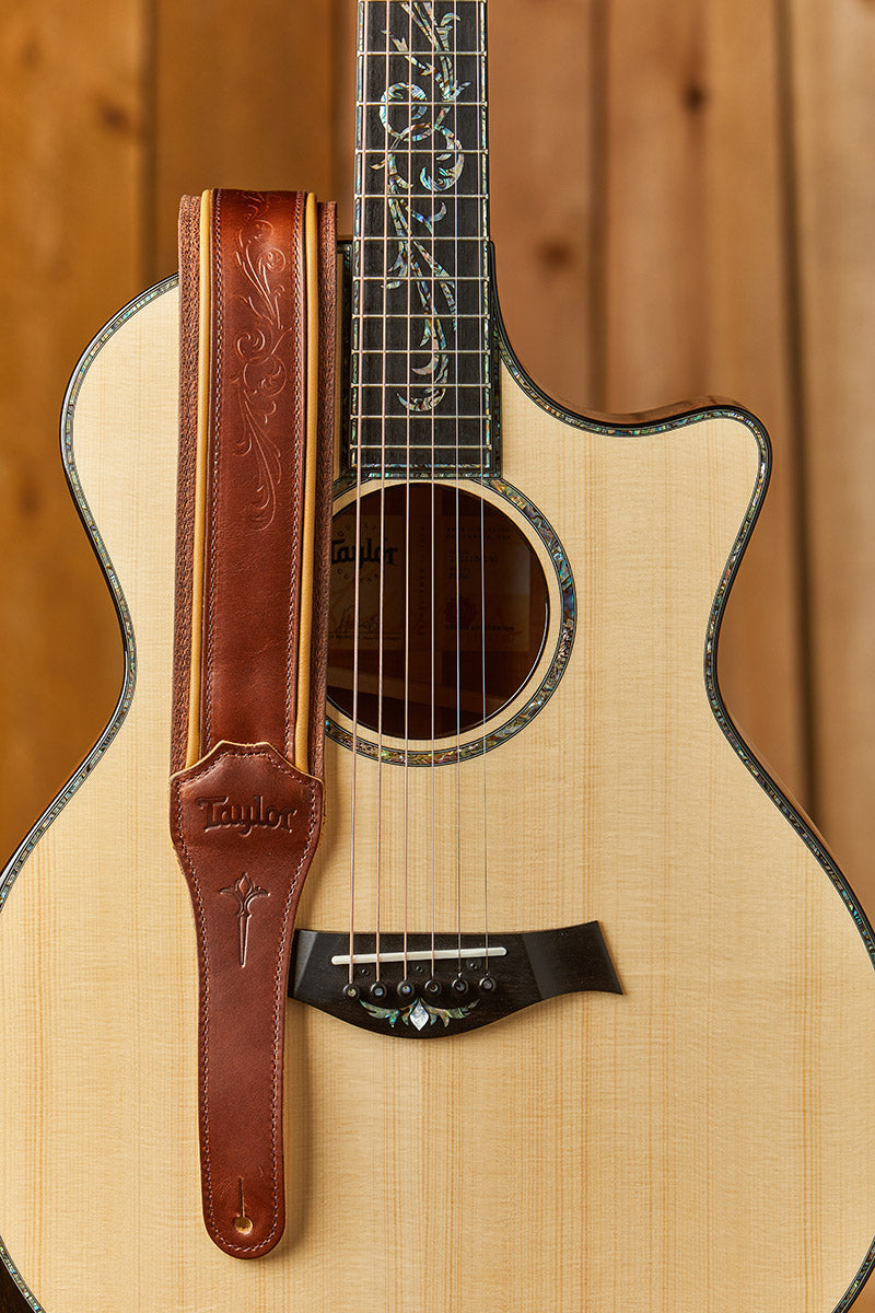 TAYLOR Nouveau Strap Distressed Brown/Butterscotch Leather 2.5"