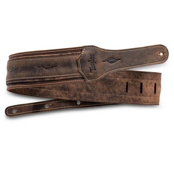 TAYLOR Element Strap Dark Brown Distressed Leather 3"