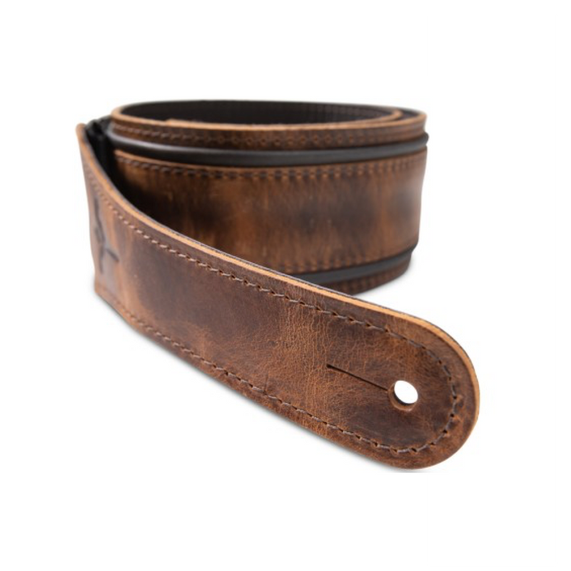 TAYLOR Fountain Strap - Weathered Brown Leather 2.5 Inch