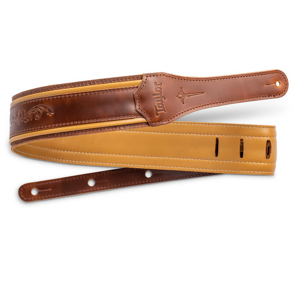 TAYLOR Nouveau Strap Distressed Brown/Butterscotch Leather 2.5"