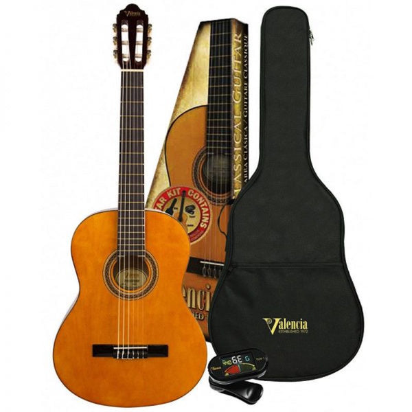 VALENCIA VC104K 4/4 Classical Beginner Guitar Pack