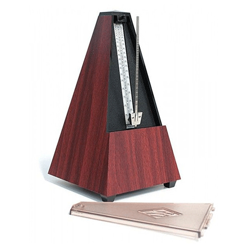 WITTNER W812K KEY WOUND METRONOME PYRAMID STYLE W/BELL MAHOGANY