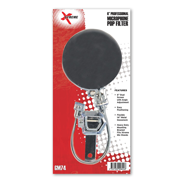 XTREME 6" Dual Screen Pop Filter With 14" Gooseneck