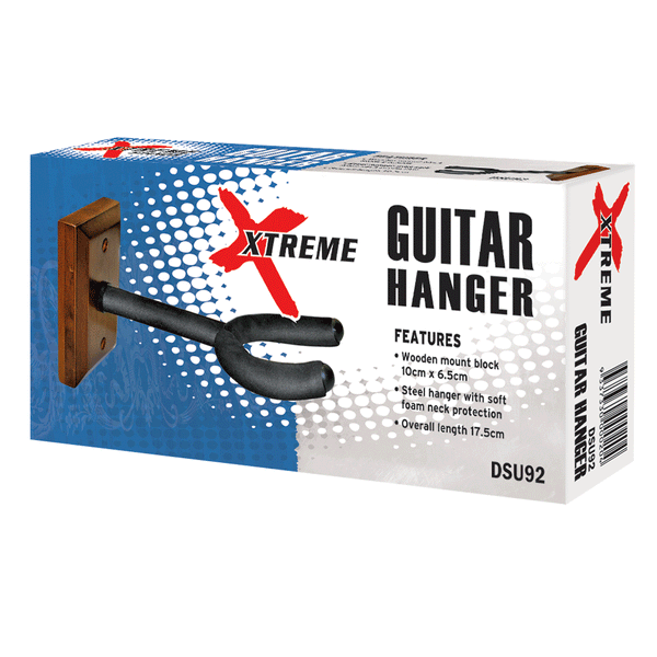 XTREME Guitar Wall Hanger - Rosewood Block Mount-Box