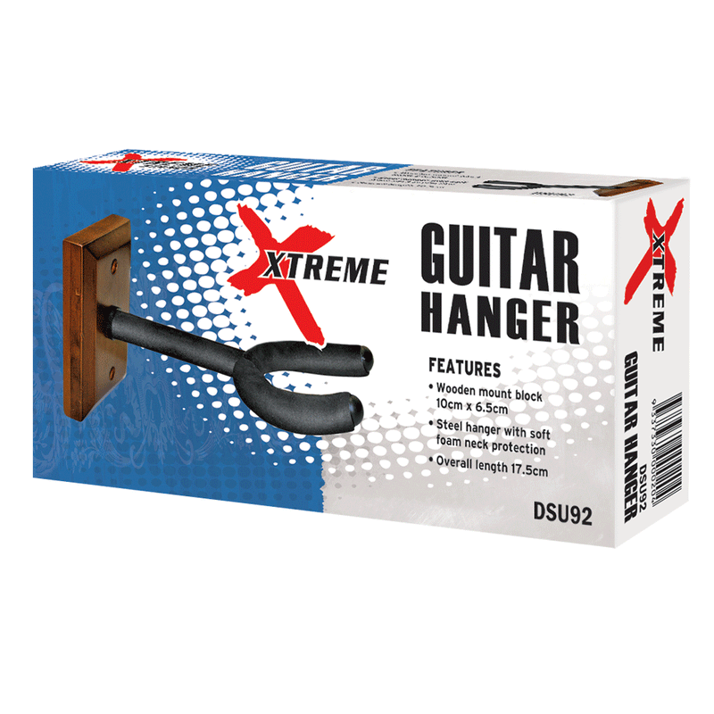XTREME Guitar Wall Hanger - Rosewood Block Mount-Box