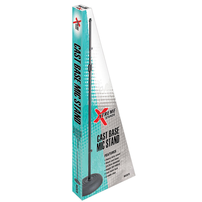 XTREME MA367B - Cast Base Straight Mic Stand