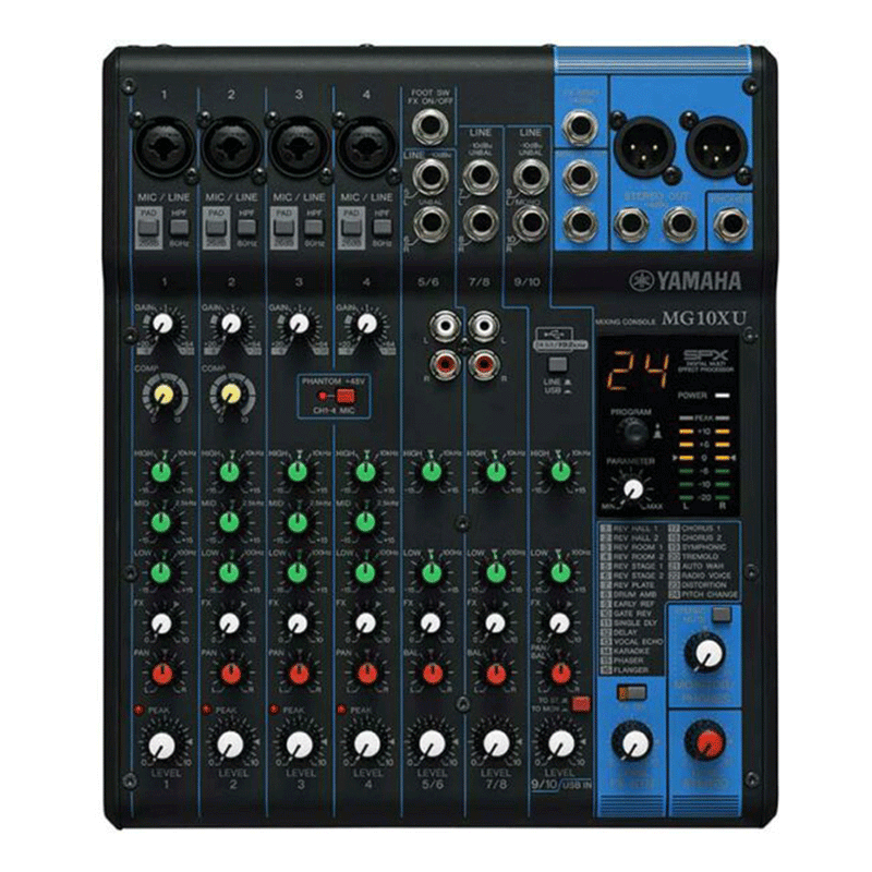 YAMAHA MG10XU 10 Channel Mixer with FX-Front