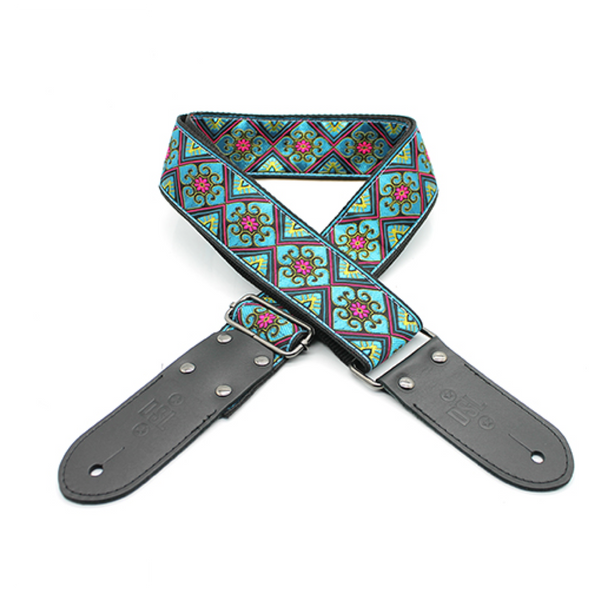 DSL 2 INCH Jacquard Webbing Guitar Strap BABYLON BLUE