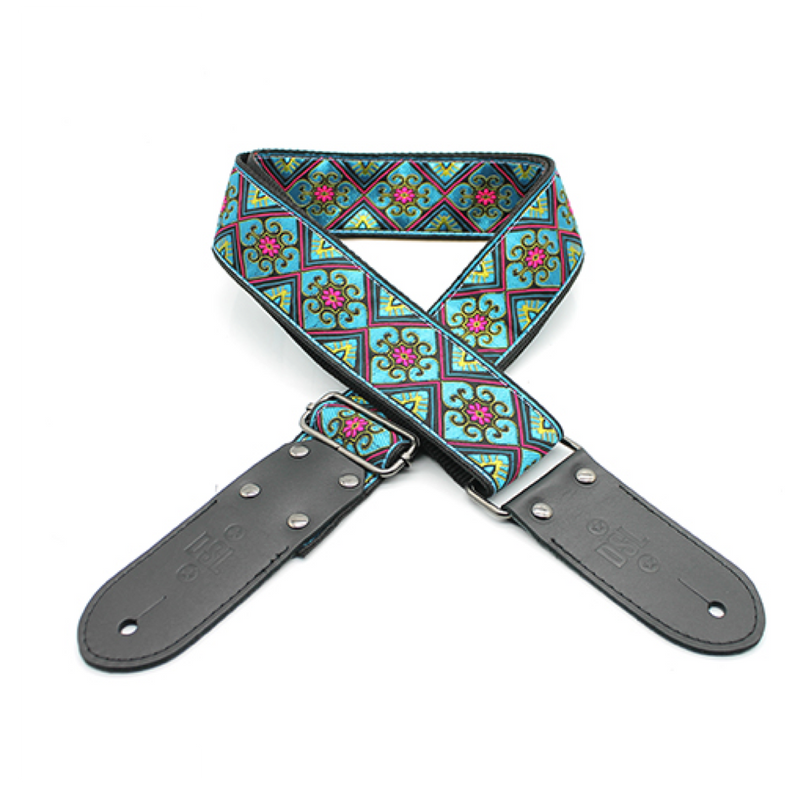 DSL 2 INCH Jacquard Webbing Guitar Strap BABYLON BLUE