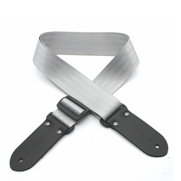 DSL 2 INCH Seat Belt Guitar Strap Silver