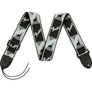 Fender 2" Monogrammed Strap, Black/Light Grey/Dark Grey