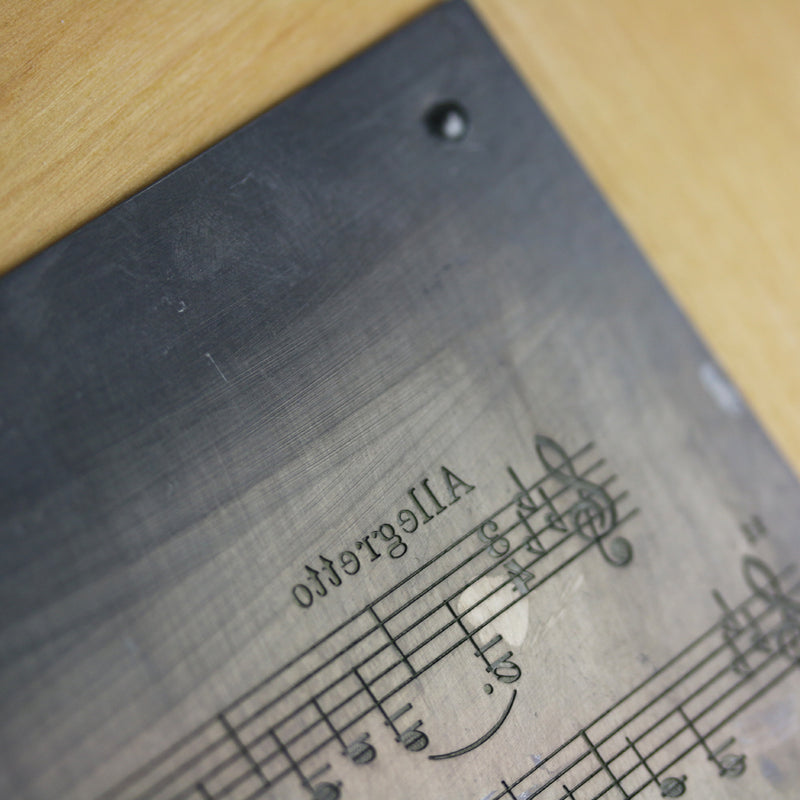 HENLE Engraving Plate Wood Mounted - Beethoven OP.10,1