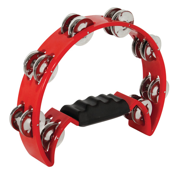 MANO PERCUSSION – 9" Half Moon Tambourine Red